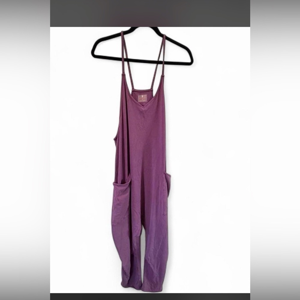 FP Movement Hot Shot Onesie Deep Mulberry Size M Oversized Sleeveless Jumpsuit